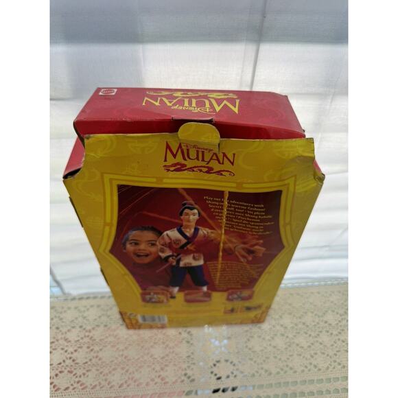 Disney Mulan And Li Shang Doll Set Mattel In Box Features Listed On Boxes - Picture 6 of 8